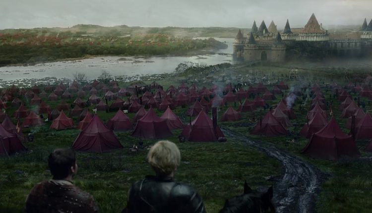 Brienne and Podrick arrive at the Siege of Riverrun