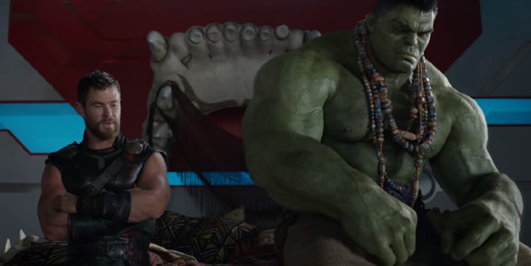 Thor chats with Hulk