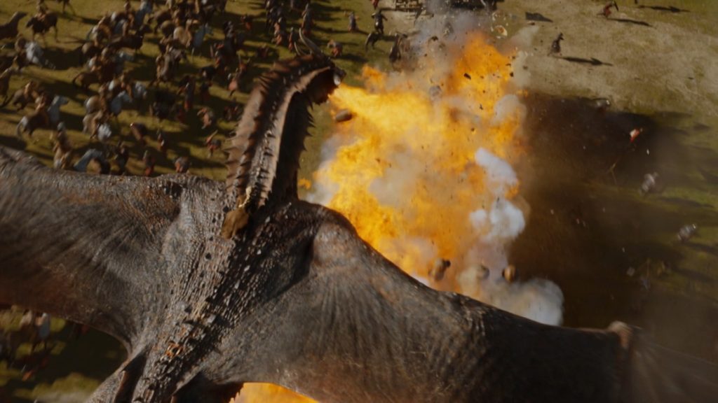 Drogon unleashes his wrath upon the Lannister Army