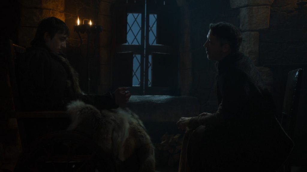 Littlefinger and Bran have a nice chat