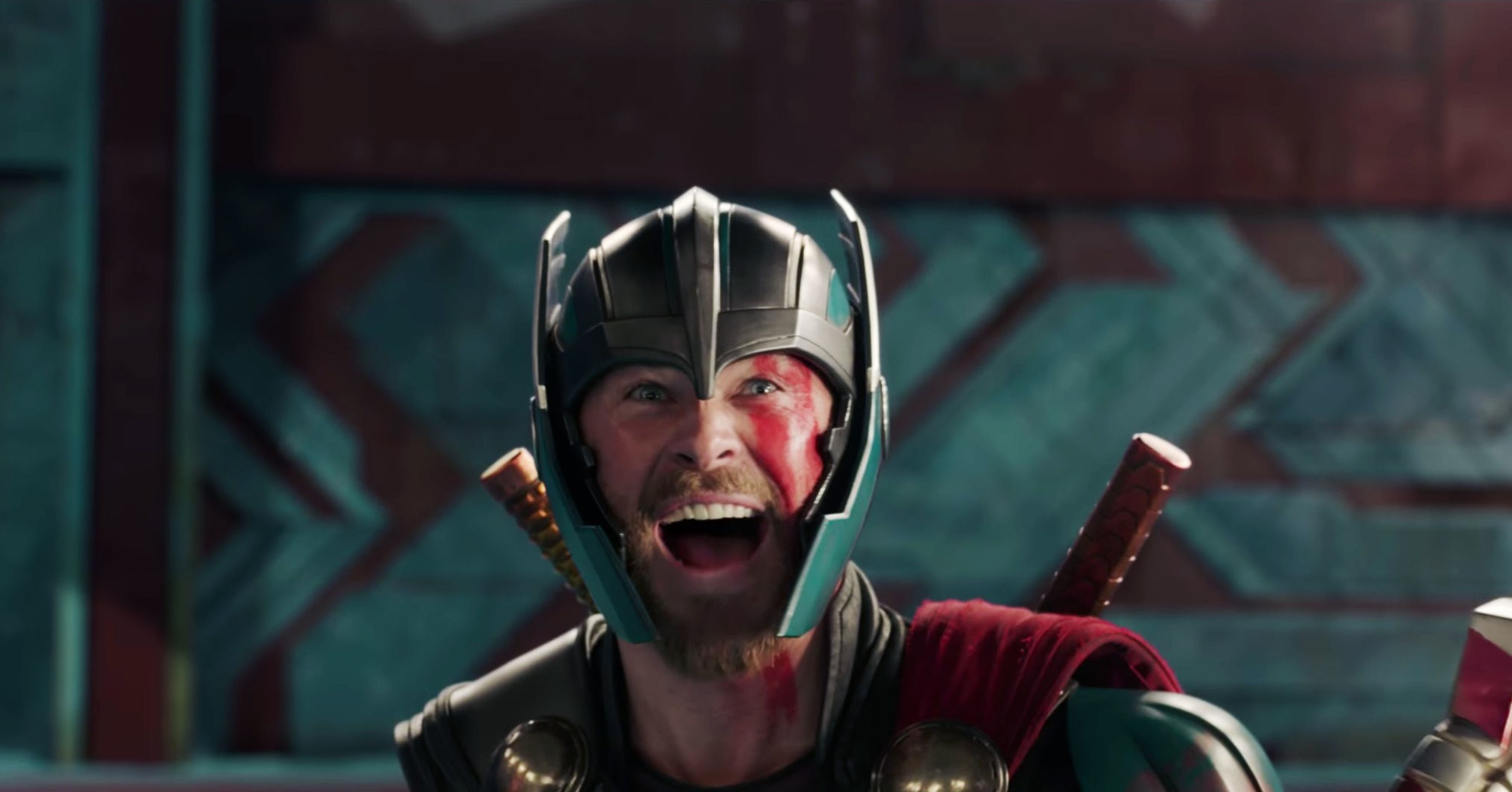 Thor Rejoices in Thor: Ragnarok