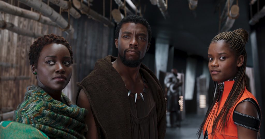 Nakia, T'Challa and Shuri in Black Panther
