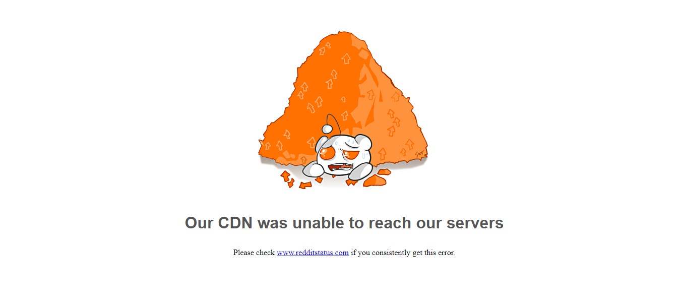 Reddit Down CDN Error