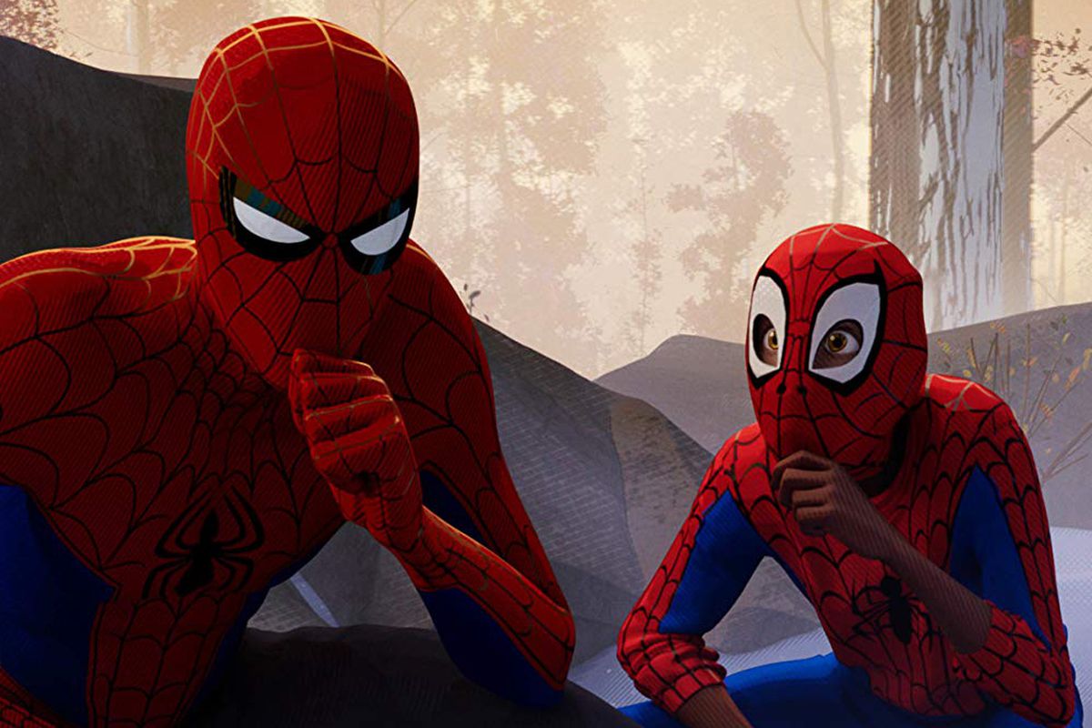 Spider-Man Peter Parker Miles Morales Into The Spider-Verse