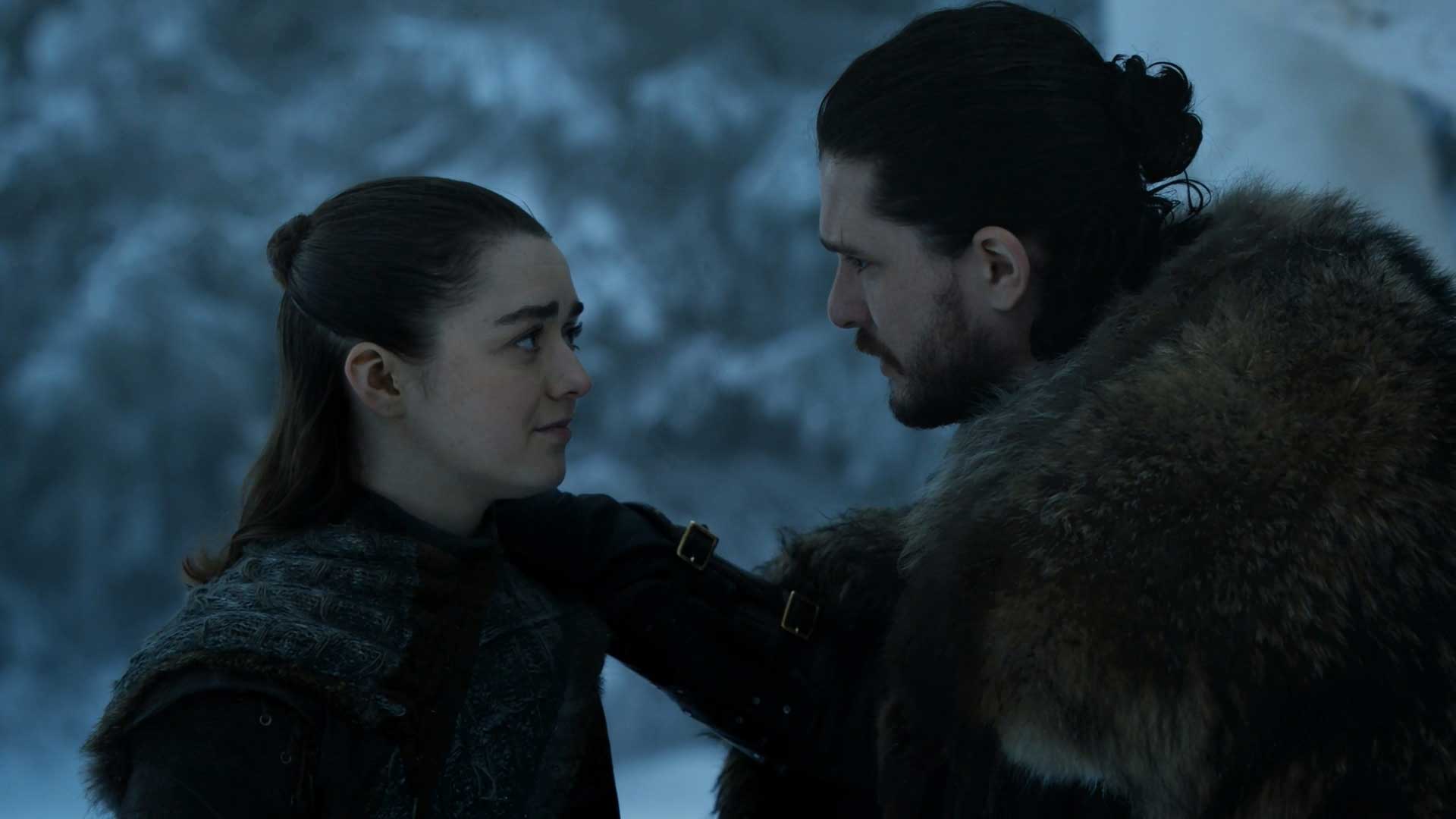 Game of Thrones Season 8 Episode 1 S08E01 Winterfell - Jon Snow Arya Stark