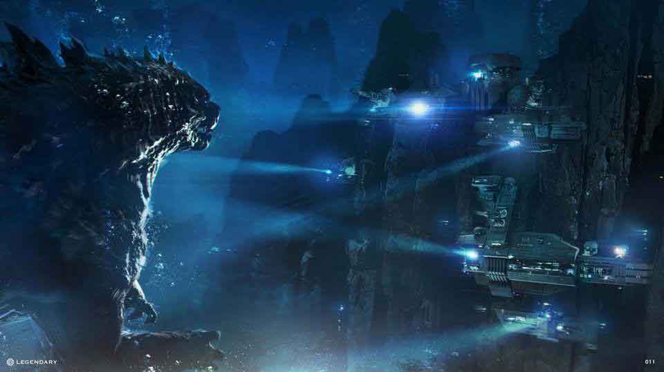 Godzilla King of the Monsters Concept Art - Confrontation