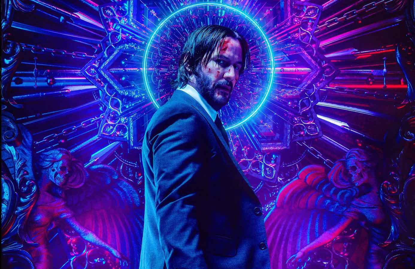Keanu Reeves John Wick 3 Neon Poster