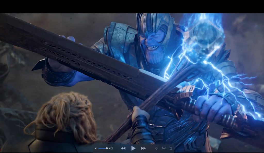 Avengers Endgame Blu-Ray IMAX Edition Still 1 - Thanos Thor Fight
