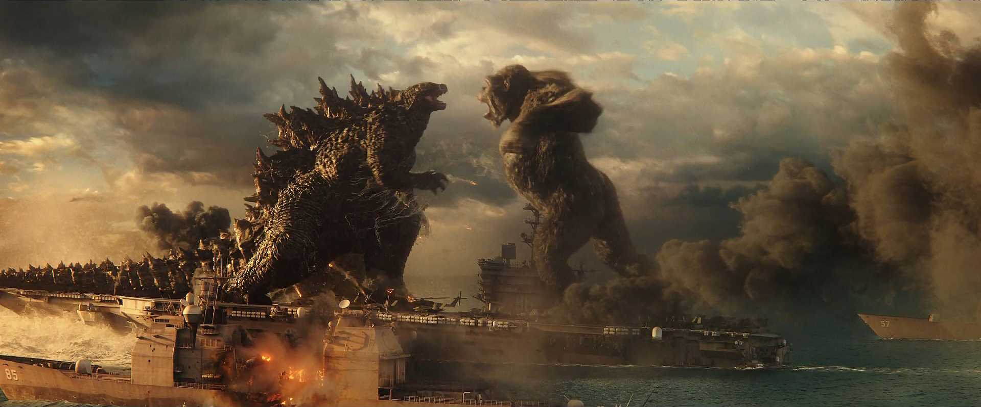 Godzilla vs Kong Trailer Still 40 - Kong punches Godzilla