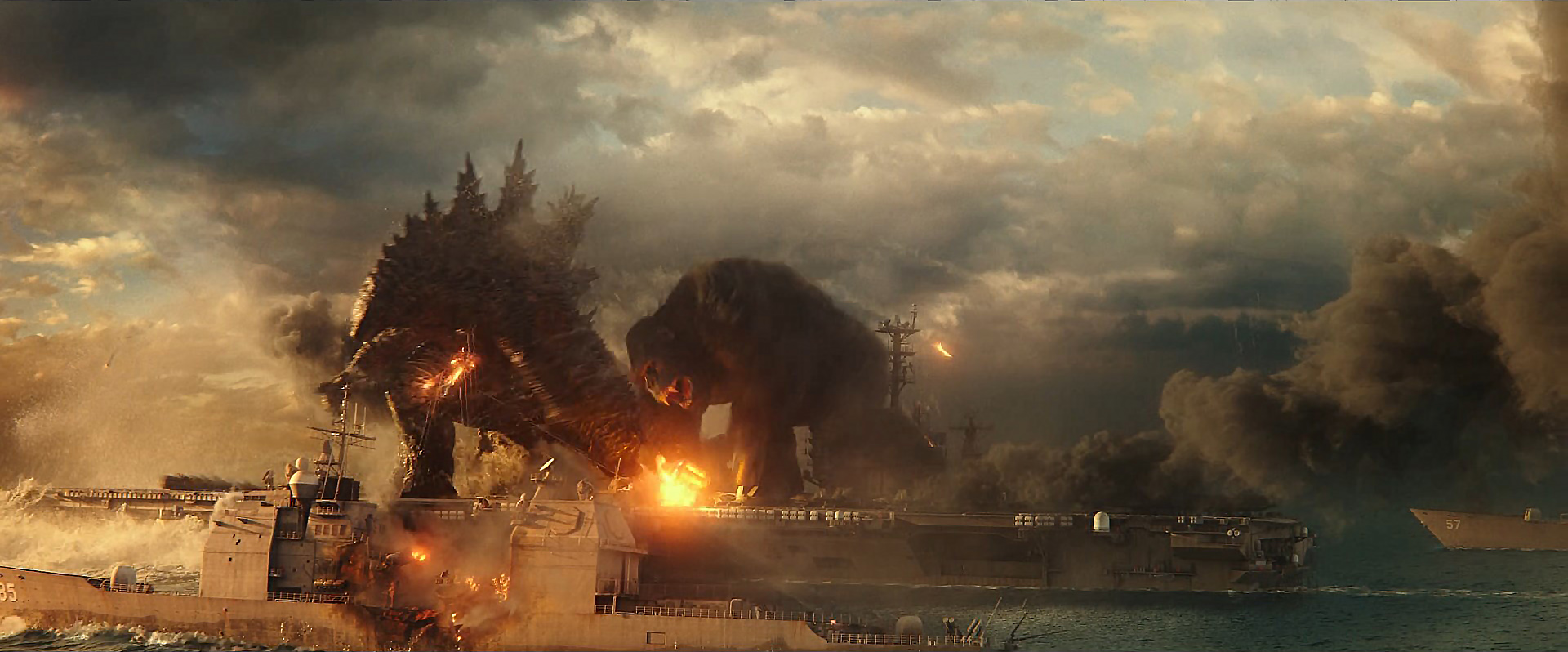 Godzilla vs Kong Trailer Still 41 - Kong punches Godzilla