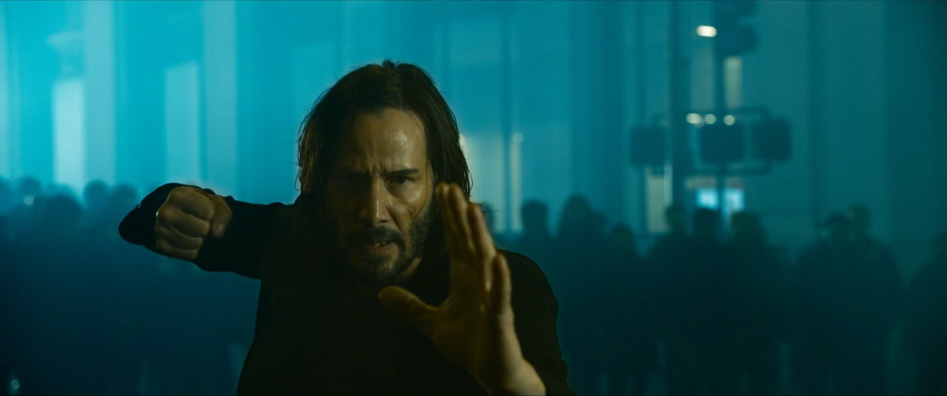 The Matrix Resurrections Still 37 Keanu Reeves Neo Burly Brawl